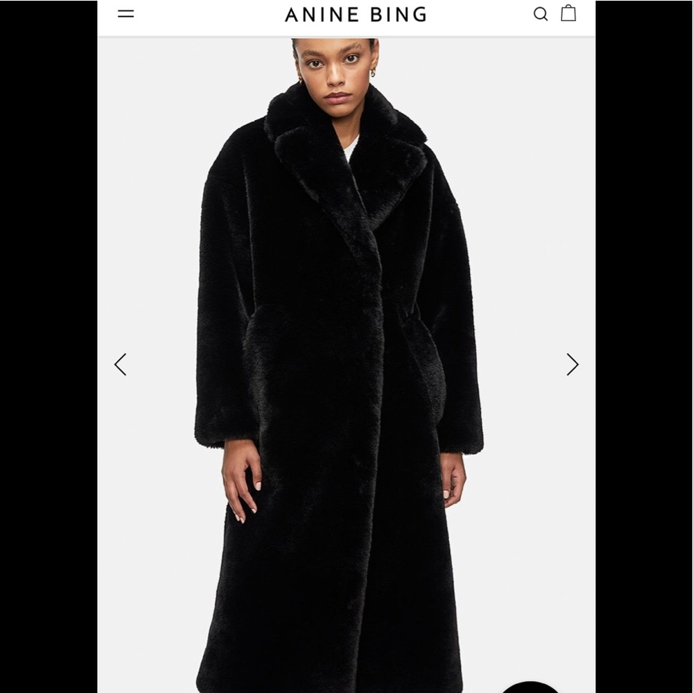 SASHA FAUX FUR COAT - BLACK